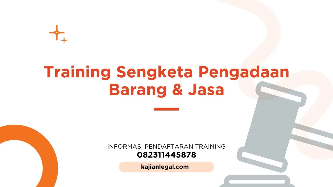 TRAINING SENGKETA PENGADAAN BARANG & JASA JOGJA