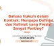 BAHASA HUKUM KONTRAK JOGJA